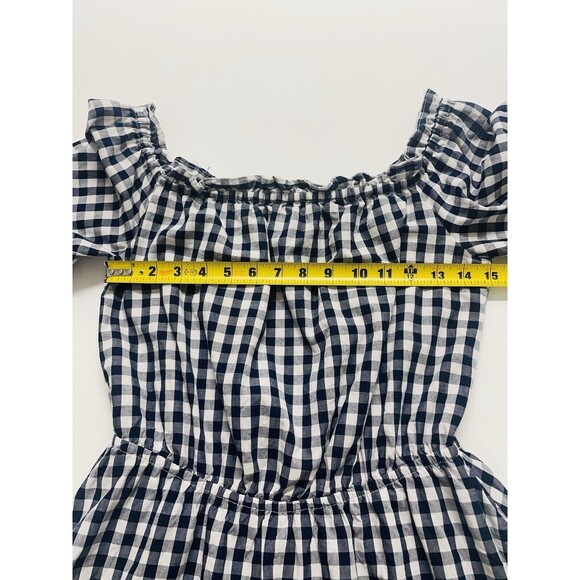 Lovers + Friends Get Lost Gingham Off Shoulder Mini Picnic Dress Womens Medium - Picture 12 of 16
